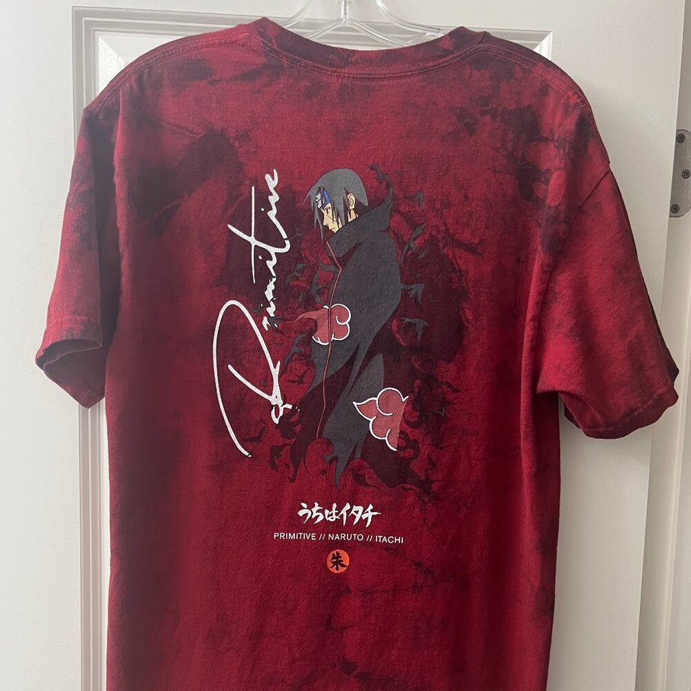 Primitive x Naruto Shippuden Itachi Uchiha Red Tie Dye Graphic T-Shirt Size M